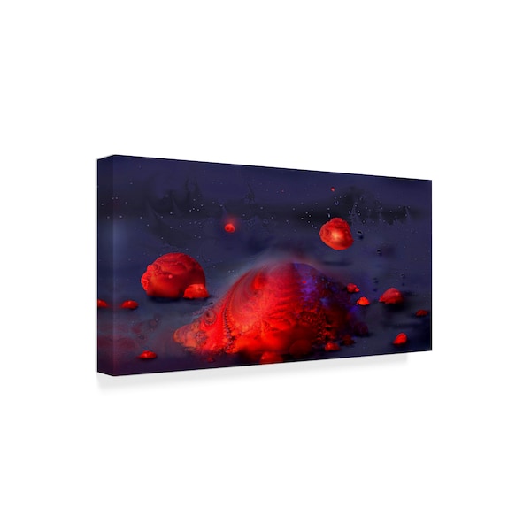 RUNA 'Structure Red' Canvas Art,10x19